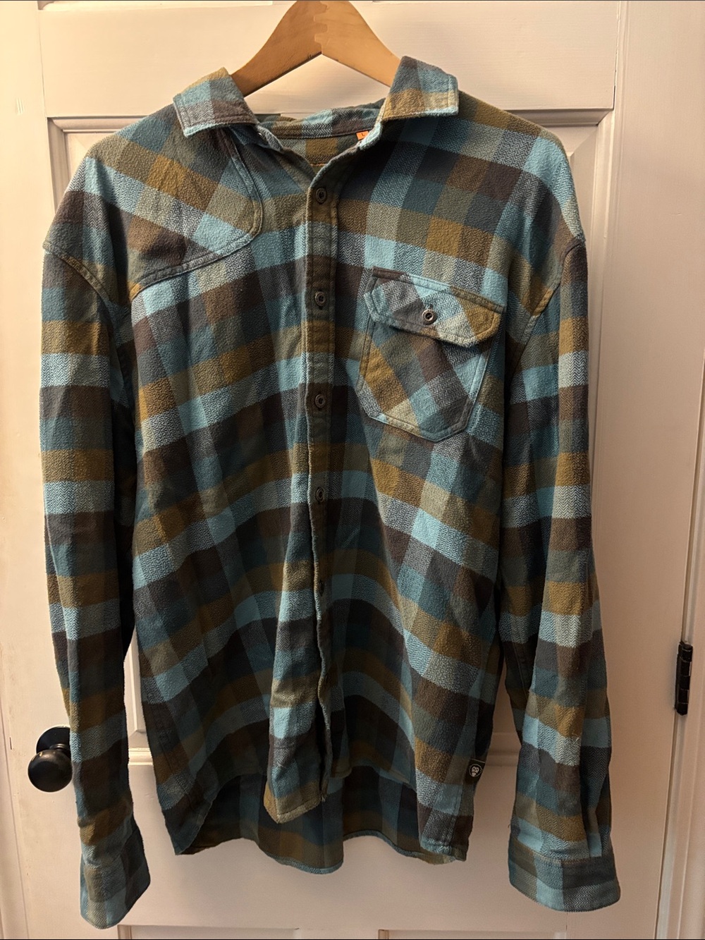 Howler Brothers Plaid Button-Down Shirt in Blue & Brown